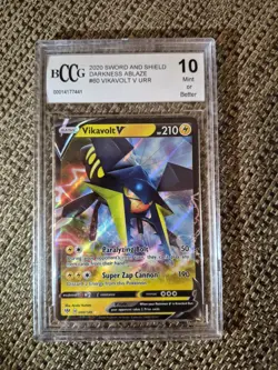 Vikavolt V 060/189 Holo Shiny Pokemon TCG Card Darkness Ablaze 2020 [BCCG 10] - Image 1
