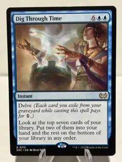Dig Through Time 115 R Commander: Duskmourn: House of Horror NM MTG - Image 1