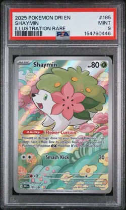 Pokemon, Destined Rivals, Shaymin SIR Card #185, PSA 9 - Image 1