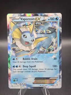 Vaporeon EX 24/83 Generations Holo Rare Pokemon Card LP - Image 1