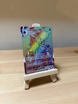 Pokemon TCG Shadow Rider Calyrex VMAX 204/198 Chilling Reign Rainbow Rare Card - Image 1