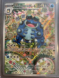 Pokemon Seismitoad Full Art Illustration Rare Holo SV: Black Bolt 105/086 Card - Image 2