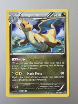 Pokemon TCG Dragonite Roaring Skies 51/108 Regular Rare Card - Image 1
