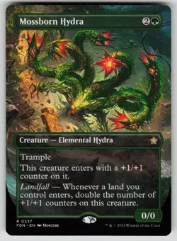 Mossborn Hydra (Borderless) Normal R Foundations 337 NM - Image 1