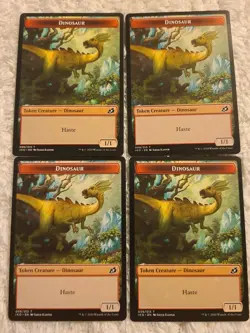 MTG IKO Dinosaur - Token (008) Ikoria: Lair of Behemoths Mtg x4 Free Shipping - Image 1