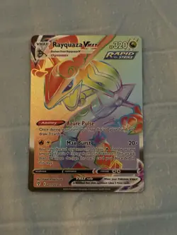 Rayquaza VMAX 217/203 Rainbow Rare Evolving Skies Pokemon Card - Image 1