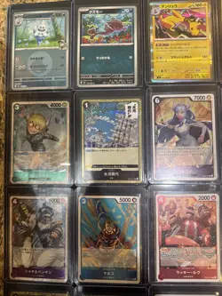 MASSIVE ONE PIECE/POKEMON LOT! 87 TOP LOADERS! 800+CARDS! SEVERAL MONKEY CARDS! - Image 2