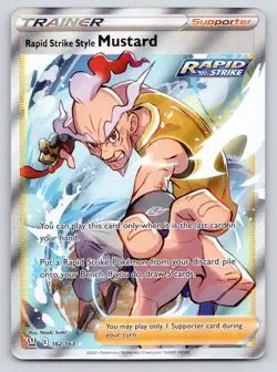 Rapid Strike Style Mustard 162/163 Ultra Rare Battle Styles Pokemon Holo NM - Image 1