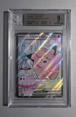 Pokemon Lillie's Clefairy EX Double Rare Holo Sv09 056/159 Beckett 9 - Image 1