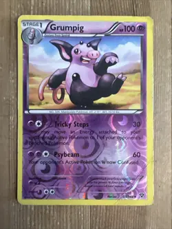 Grumpig - 50/146 - Rare - Reverse Holo DAMAGED, English Pokemon XY Base Set - Image 1