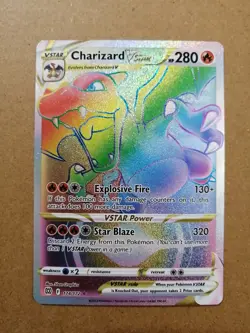 Pokemon Brilliant Stars Charizard VSTAR Rainbow Secret Rare 174/172 - Image 1