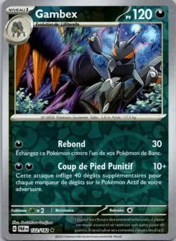 Carte Pokemon Gambex 122/182 Reverse 2023 - Image 1