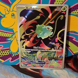 Pokemon Bulbasaur 133/132 Mega Evolution Illustration Rare Full Art ​ME Stamped - Image 4