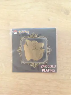 Clefairy 24k Gold Plated Sticker Korean Striking Candy Pokemon - Image 1