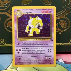 Pokemon TCG Hypno 8/62 Fossil Holo Rare LP + - Image 1