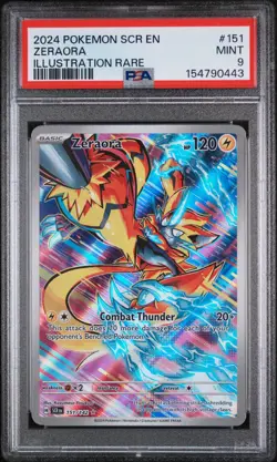 2024 POKEMON SCR EN-STELLAR CROWN ILLUSTRATION RARE #151 ZERAORA PSA 9 - Image 1