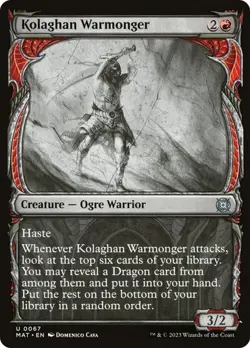 NM Showcase Kolaghan Warmonger, MTG, March of the Machine, Magic, 67 - Image 1
