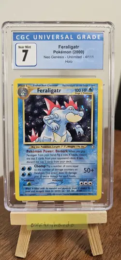 2000 Pokemon Neo Genesis Feraligator #4/111 CGC 7 - Image 1