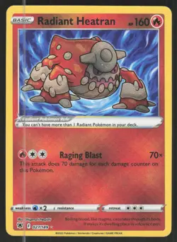 Pokemon TCG SWSH10: Astral Radiance #027/189 Radiant Heatran NM - Image 1