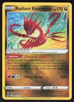 Pokemon TCG Crown Zenith #105/159 Radiant Eternatus NM - Image 1
