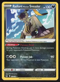 Pokemon TCG Lost Origin #123/196 Radiant Hisuian Sneasler NM - Image 1