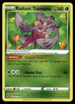 Pokemon TCG SWSH12: Silver Tempest #016/195 Radiant Tsareena NM - Image 1