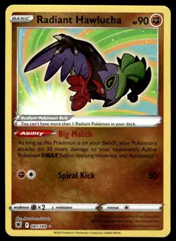 Pokemon TCG Astral Radiance #081/189 Radiant Hawlucha NM - Image 1
