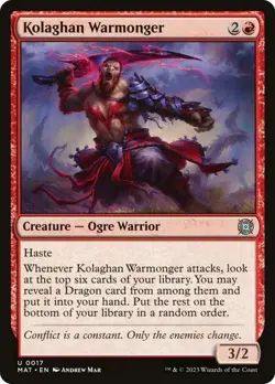 NM Foil Kolaghan Warmonger, MTG, March of the Machine, Magic the Gathering, 17 - Image 1