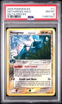 2005 POKEMON EX DELTA SPECIES METAGROSS #11 HOLO PSA 8 NM #114857927 - Image 1