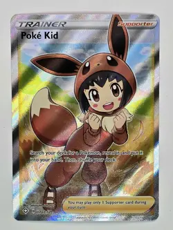Pokemon Poke Kid Full Art 070/072 Shining Fates Trainer Ultra Rare NM - Image 1