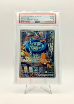 2024 POKEMON STELLAR CROWN IR ILLUSTRATION RARE SQUIRTLE 148/142 PSA 9 - Image 1