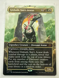 MTG Gishath, Sun's Avatar 0330 (Borderless) The Lost Caverns of Ixalan LCI NM - Image 1
