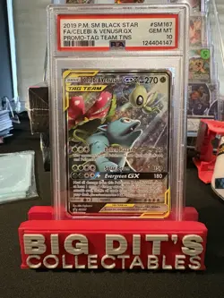 2019 POKEMON SM BLACK STAR PROMO #SM167 FULL ART/CELEBI & VENUSAUR GX PSA 10 - Image 1