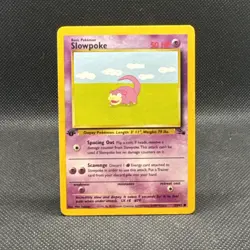 Slowpoke 55/62 Fossil 1st Edition LP Pokemon TCG - Image 1