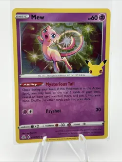 Pokemon TCG Celebrations 25th Anniversary Mew Holo 011/025 NEW - Image 1