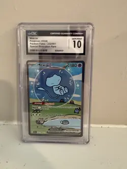 Pokemon Mew ex Paldean Fates Special Illustration Rare #232 CGC 10 Gem Mint - Image 1