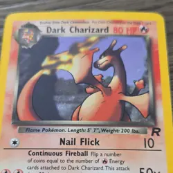 Pokemon Dark Charizard Team Rocket Holo Rare #4/82 80HP Unlimited Edition - Image 2