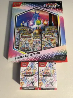 Prismatic Evolutions Binder Collection - Pokemon TCG - Sealed & 2 Booster Bundle - Image 1