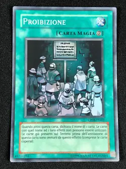 YUGIOH PROHIBITION CP08-IT002 / EN002 SUPER (LP) ITALIAN - Image 1