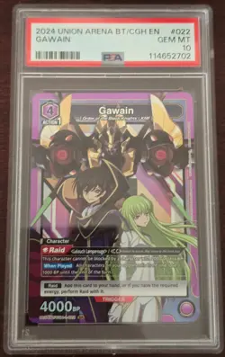 Union Arena Gawain SR - UE04BT: CODE GEASS: Lelouch of the Rebellion #022 PSA 10 - Image 1