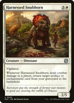 NM Foil Harnessed Snubhorn, MTG, March of the Machine, Magic the Gathering, 3 - Image 1