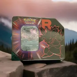 Pokemon TCG Team Rocket Nidoking Destined Rivals Tin Brand New Factory Sealed - Image 1