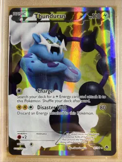 Pokemon 2011 Black & White Emerging Powers Thundurus #97/98 PSA 8 - Image 3
