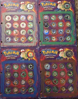 Hasbro Vintage Pokemon Battling Coin Game 52 Coins With Original Sheets - RARE - Image 1