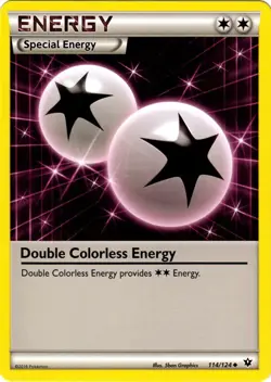 Double Colorless Energy 114/124 Uncommon Fates Collide Pokemon Lightly Played - Image 1