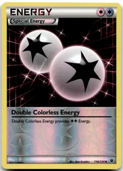 Pokemon Double Colorless Energy Fates Collide FCO #114/124 Uncommon Reverse Holo - Image 1