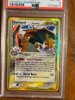 2006 POKEMON EX CRYSTAL GUARDIANS #4 CHARIZARD-HOLO PSA 6 - Image 4