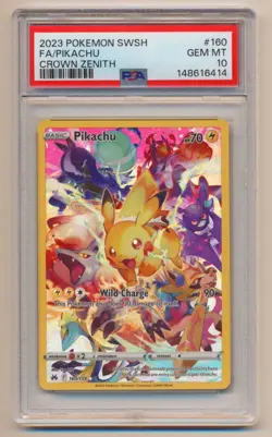 PSA 10 Pokemon Crown Zenith Full Art Pikachu 160/159 GEM MINT Condition! - Image 1