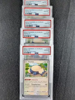 PSA 10 Snorlax 143/196 Worlds 2023 Colorless Lugia Pokemon 📈POP 21 Sequential - Image 2