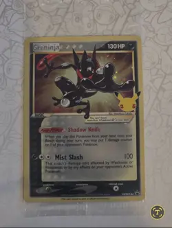 Pokemon Celebrations TCG Greninja Gold Star SWSH144 Black Star Promo Sealed - Image 1